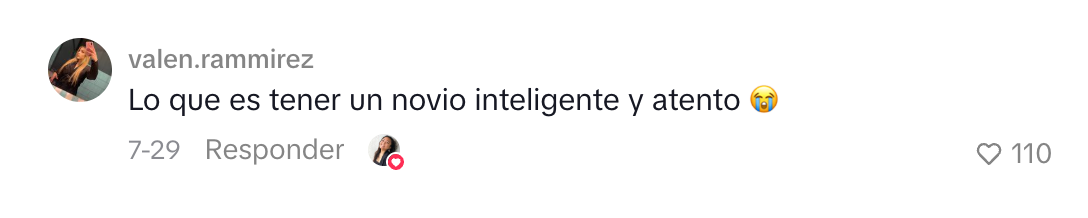 Comentario de una persona sobre amooor