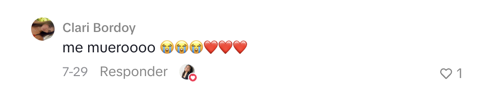 Comentario de una persona sobre amooor