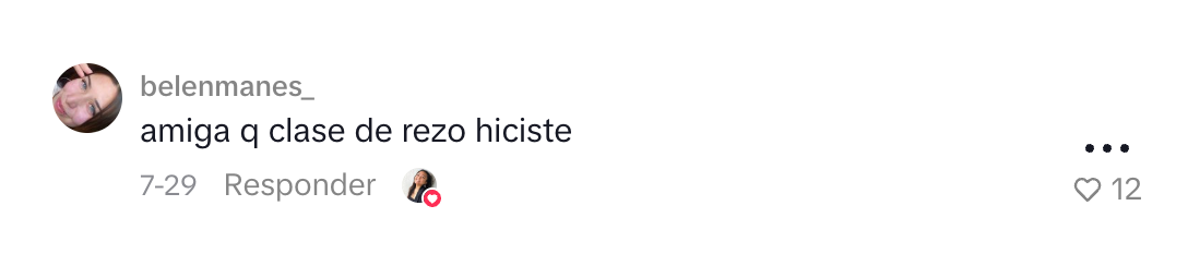 Comentario de una persona sobre amooor