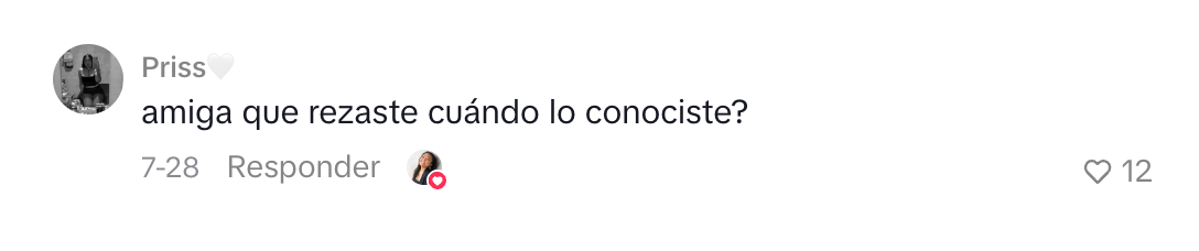 Comentario de una persona sobre amooor
