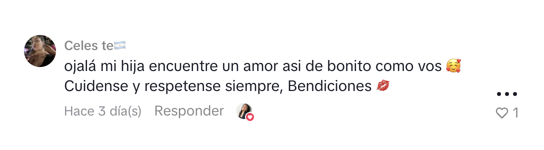 Comentario de una persona sobre amooor